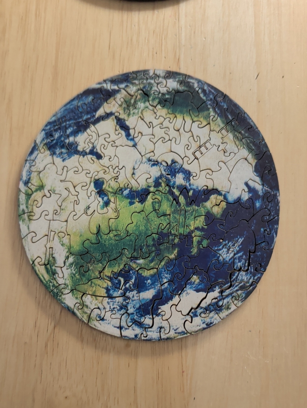 EUC Wooden Earth Puzzle